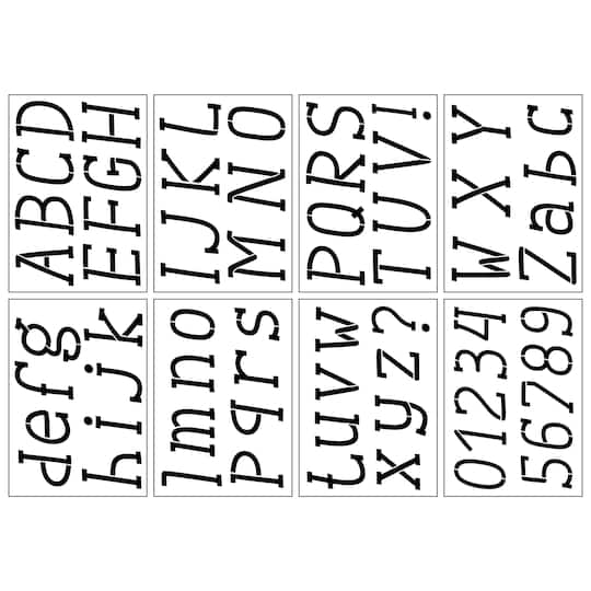 3&#x22; Italic Serif Alphabet Stencils by Craft Smart&#xAE;